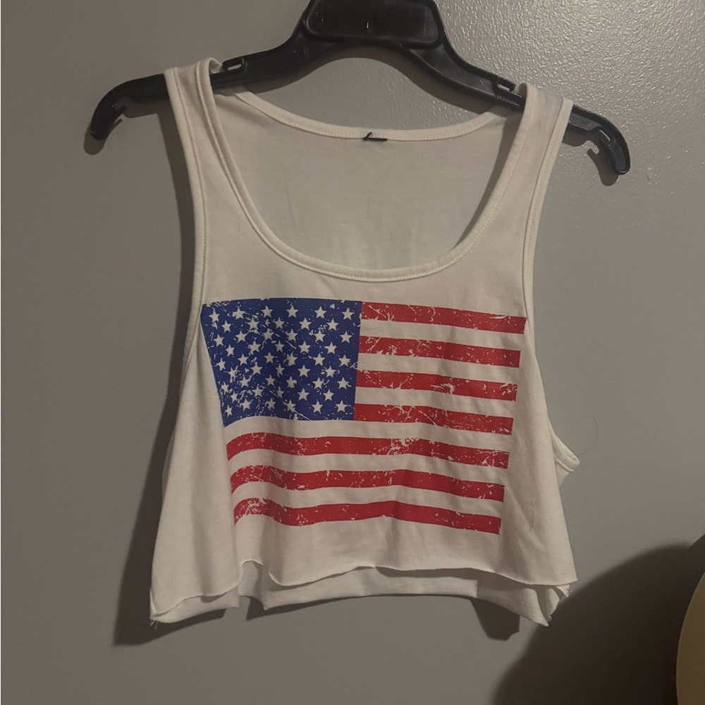 American flag crop top